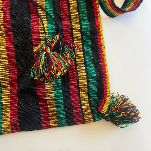 Pinzon Artesanians Messenger Crossbody Shoulder Bag Boho Hippie Rasta Rainbow - Picture 5 of 5